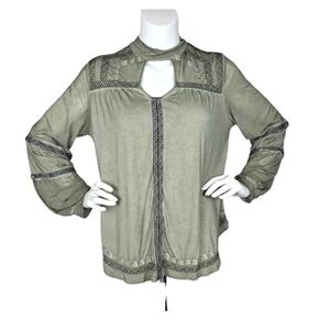 𝅺POL Boho Embroidered Top‎